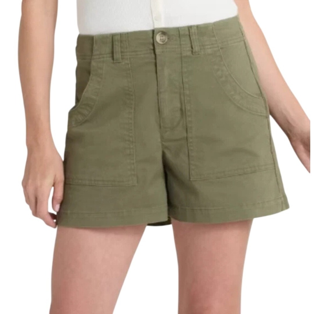 Universal Thread Women's Olive Green High‎ Rise Utility Shorts Size 6